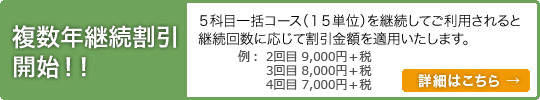 複数年継続割引